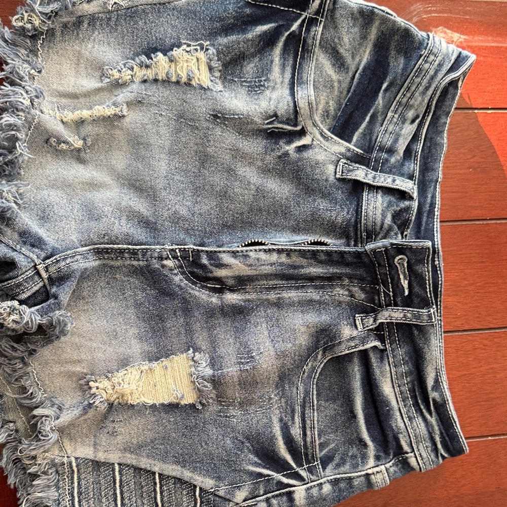 Distressed Denim Women Shorts